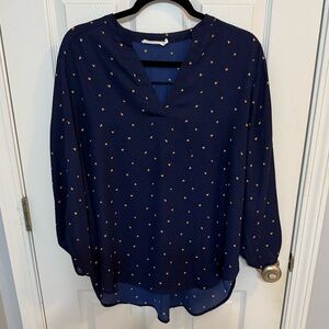 Lush XXL Navy and Orange Top